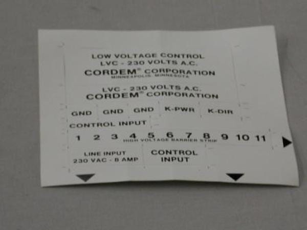 100629                 GOLO LABEL - LVC ENCLOSURE - 230 VOLT